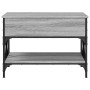 Mesa de centro madera ingeniería metal gris Sonoma 70x50x50 cm en Mesas de centro | Comprar online en Foro24