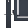 Puerta de jardín de acero gris antracita 350x125 cm