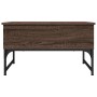 Mesa de centro madera ingeniería metal marrón roble 70x50x40 cm
