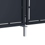 Puerta de jardín de acero gris antracita 350x125 cm