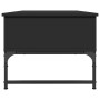 Mesa de centro de madera ingeniería y metal negro 100x50x40 cm