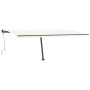Toldo de pie retráctil manual crema 600x300 cm