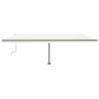 Toldo de pie retráctil manual crema 600x300 cm