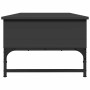 Mesa de centro de madera ingeniería y metal negro 100x50x35 cm
