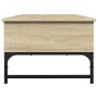 Mesa de centro madera ingeniería metal roble Sonoma 100x50x35cm