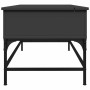Mesa de centro madera de ingeniería y metal negro 100x50x45 cm