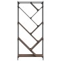Estantería madera ingeniería y metal marrón roble 79x30x180 cm