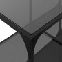 Mesa de centro superficie de vidrio acero negra 78,5x40x40 cm