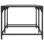 Mesa de centro superficie de vidrio acero negra 98,5x50x40 cm