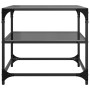 Mesa de centro superficie vidrio 2 uds acero negro 50x50x45 cm