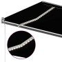 Toldo retráctil manual con luz LED gris antracita 600x300 cm