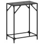 Mesa consola con superficie de vidrio negro acero 60x35x81 cm