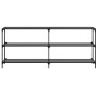 Mesa consola con superficie de vidrio negro acero 194,5x30x81cm en Mesas consola | Comprar online en Foro24