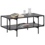 Mesa de centro superficie de vidrio acero negra 98,5x50x45 cm en Mesas de centro | Comprar online en Foro24