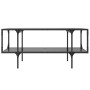 Mesa de centro superficie de vidrio acero negra 98,5x50x45 cm en Mesas de centro | Comprar online en Foro24