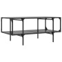 Mesa de centro superficie de vidrio acero negra 98,5x50x45 cm en Mesas de centro | Comprar online en Foro24