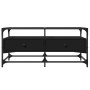 Mesa de centro superficie de vidrio acero negro 98,5x50x45 cm