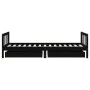 Children's bed frame with black wooden drawers 90x190 cm by vidaXL, Cribs and beds for children - Ref: Foro24-834419, Price: ...