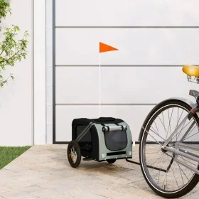 Pet Bicycle Trailer Iron Oxford Cloth Gray Black by vidaXL, pet strollers - Ref: Foro24-93867, Price: 101,33 €, Discount: %