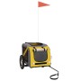 Haustier-Fahrradanhänger, Eisen-Oxford-Stoff, gelb-grau von vidaXL, Kinderwagen für Haustiere - Ref: Foro24-93868, Preis: 94,...