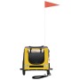 Haustier-Fahrradanhänger, Eisen-Oxford-Stoff, gelb-grau von vidaXL, Kinderwagen für Haustiere - Ref: Foro24-93868, Preis: 94,...