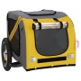 Haustier-Fahrradanhänger, Eisen-Oxford-Stoff, gelb-grau von vidaXL, Kinderwagen für Haustiere - Ref: Foro24-93868, Preis: 94,...