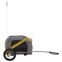 Haustier-Fahrradanhänger, Eisen-Oxford-Stoff, gelb-grau von vidaXL, Kinderwagen für Haustiere - Ref: Foro24-93868, Preis: 94,...
