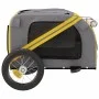 Remolque de bicicleta mascotas hierro tela Oxford amarillo gris de vidaXL, Cochecitos para mascotas - Ref: Foro24-93868, Prec...