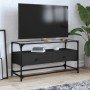 Mueble TV cristal y madera ingeniería negro 98x35x51 cm en Muebles TV | Comprar online en Foro24