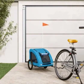 Haustier-Fahrradanhänger, Eisen-Oxford-Stoff, Blau von vidaXL, Kinderwagen für Haustiere - Ref: Foro24-93960, Preis: 97,83 €,...