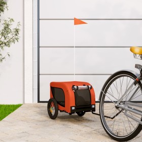 Pet Bicycle Trailer Iron Oxford Cloth Orange Black by vidaXL, pet strollers - Ref: Foro24-93991, Price: 92,81 €, Discount: %
