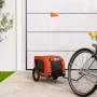Remolque de bicicleta mascotas hierro tela Oxford naranja negro de vidaXL, Cochecitos para mascotas - Ref: Foro24-93991, Prec...