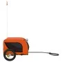 Remolque de bicicleta mascotas hierro tela Oxford naranja negro de vidaXL, Cochecitos para mascotas - Ref: Foro24-93991, Prec...
