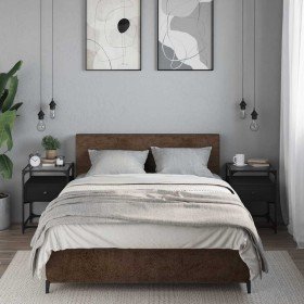 Mesitas de noche 2 uds madera de ingeniería negro 40x30x50 cm en Mesitas de noche | Comprar online en Foro24