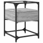 Mesita de noche 2 uds madera ingeniería gris Sonoma 40x40x55 cm