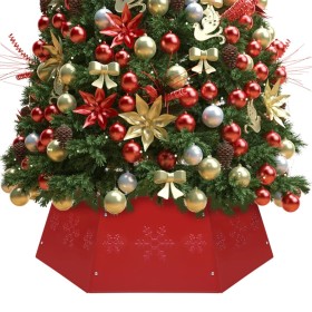 Falda del árbol de Navidad roja Ø68x25 cm