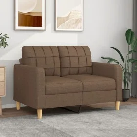 2 seater brown fabric sofa 120 cm by vidaXL, Sofas - Ref: Foro24-359086, Price: 195,73 €, Discount: %