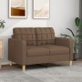 Sofá de 2 plazas de tela marrón 120 cm de vidaXL, Sofás - Ref: Foro24-359086, Precio: 199,18 €, Descuento: %