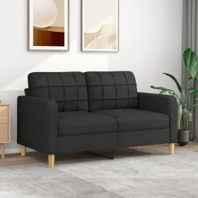 2-seater black fabric sofa 140 cm by vidaXL, Sofas - Ref: Foro24-359095, Price: 189,74 €, Discount: %