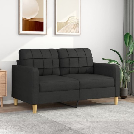 2-Sitzer-Sofa aus schwarzem Stoff, 140 cm von vidaXL, Sofas - Ref: Foro24-359095, Preis: 193,00 €, Rabatt: %