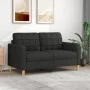 2-Sitzer-Sofa aus schwarzem Stoff, 140 cm von vidaXL, Sofas - Ref: Foro24-359095, Preis: 189,59 €, Rabatt: %