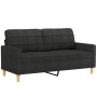 2-Sitzer-Sofa aus schwarzem Stoff, 140 cm von vidaXL, Sofas - Ref: Foro24-359095, Preis: 193,00 €, Rabatt: %