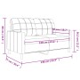 Sofá de 2 plazas de tela marrón 120 cm de vidaXL, Sofás - Ref: Foro24-359086, Precio: 199,18 €, Descuento: %