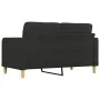 Sofá de 2 plazas de tela negro 140 cm de vidaXL, Sofás - Ref: Foro24-359095, Precio: 189,59 €, Descuento: %