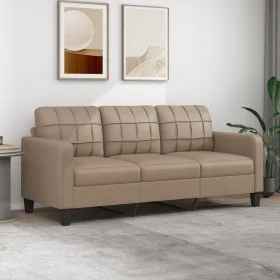 3-Sitzer-Sofa aus cappuccinofarbenem Kunstleder, 180 cm von vidaXL, Sofas - Ref: Foro24-359126, Preis: 268,49 €, Rabatt: %