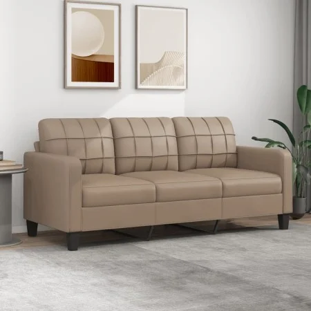 3-seater sofa in cappuccino-colored synthetic leather 180 cm by vidaXL, Sofas - Ref: Foro24-359126, Price: 268,40 €, Discount: %