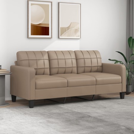 3-Sitzer-Sofa aus cappuccinofarbenem Kunstleder, 180 cm von vidaXL, Sofas - Ref: Foro24-359126, Preis: 270,85 €, Rabatt: %