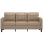 3-Sitzer-Sofa aus cappuccinofarbenem Kunstleder, 180 cm von vidaXL, Sofas - Ref: Foro24-359126, Preis: 270,85 €, Rabatt: %