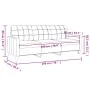 Graues 3-Sitzer-Sofa aus Kunstleder, 180 cm von vidaXL, Sofas - Ref: Foro24-359124, Preis: 238,82 €, Rabatt: %