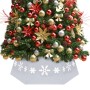 Silber-weißer Weihnachtsbaumrock Ø68x25 cm von vidaXL, Weihnachtsbaum-Fußsack - Ref: Foro24-331305, Preis: 21,59 €, Rabatt: %